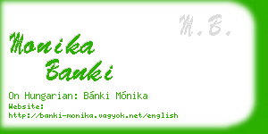 monika banki business card